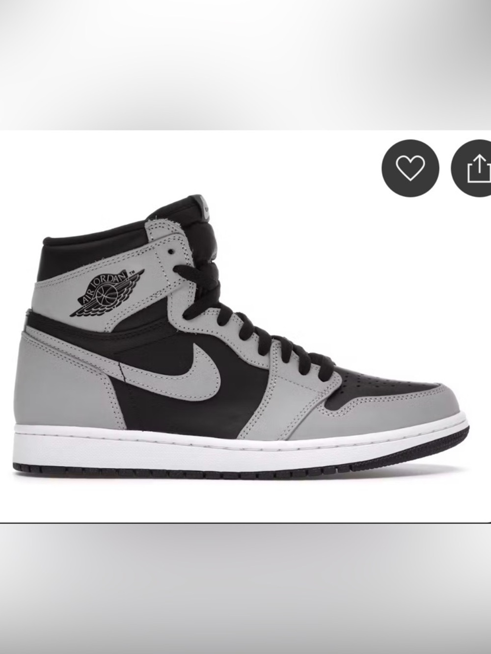Nike High-Top Air Jordan Sneakers in Black and Gray W 7 | M 5.5